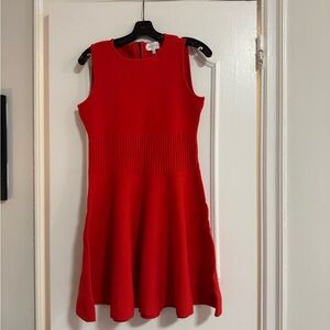 Milly Vibrant orange Red Crewneck Dress